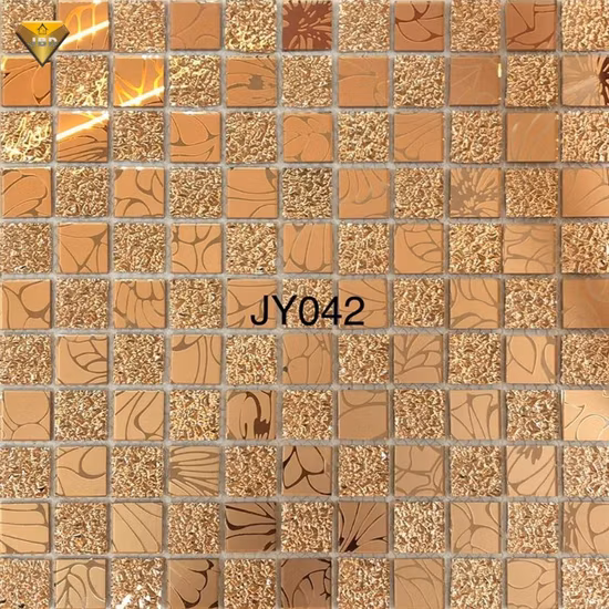 Нескользящая стеклянная мозаика, голубая стеклянная мозаика для бассейна, радужная плитка